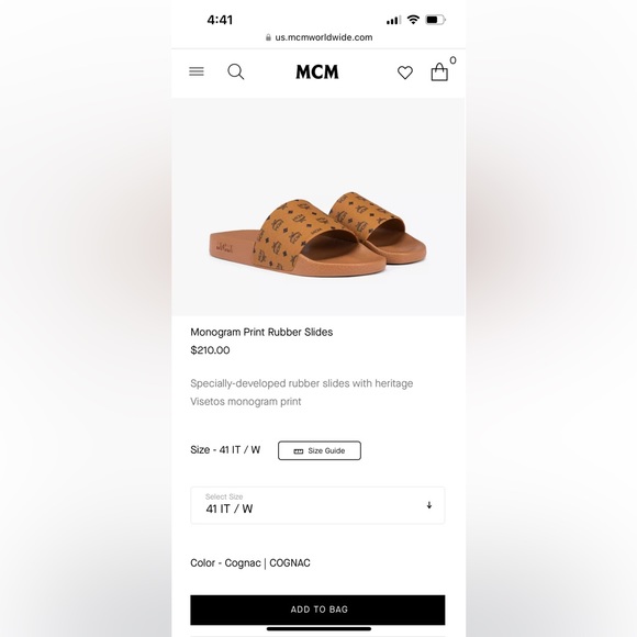 MCM Monogram Slides Size 13 - Picture 3 of 3